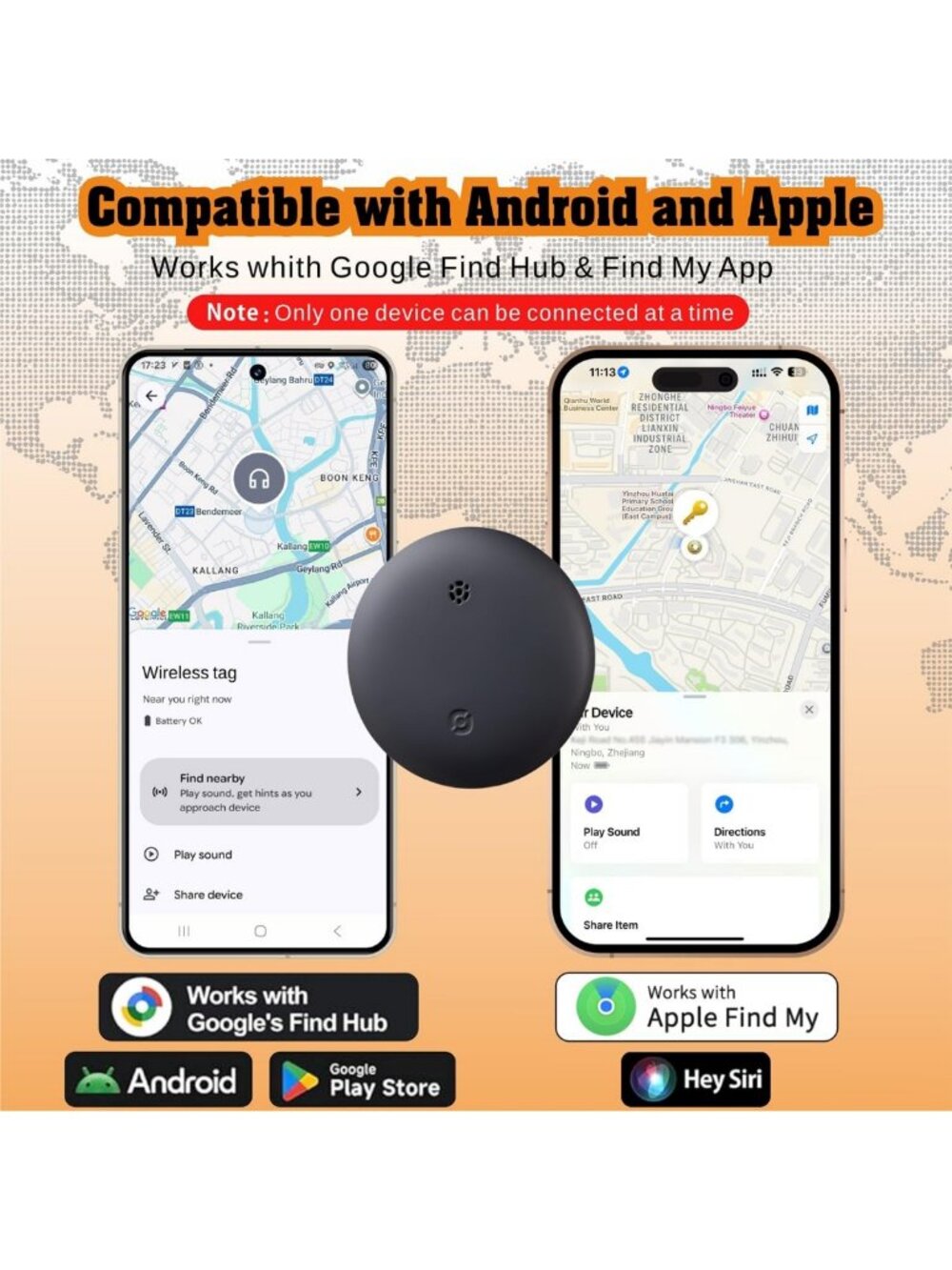 2026 Android Tracker Tags - 4 Pack, Dual-System Compatible for Android & iOS - Picture 2 of 8